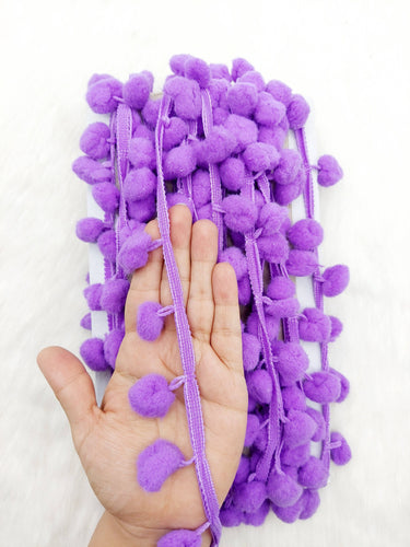 9 yards x Wholesale Blue Pom Pom Fringe Trim, Pompom Trimming, Tassels